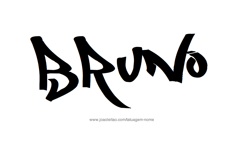 Desenho de Tatuagem com o Nome Bruno