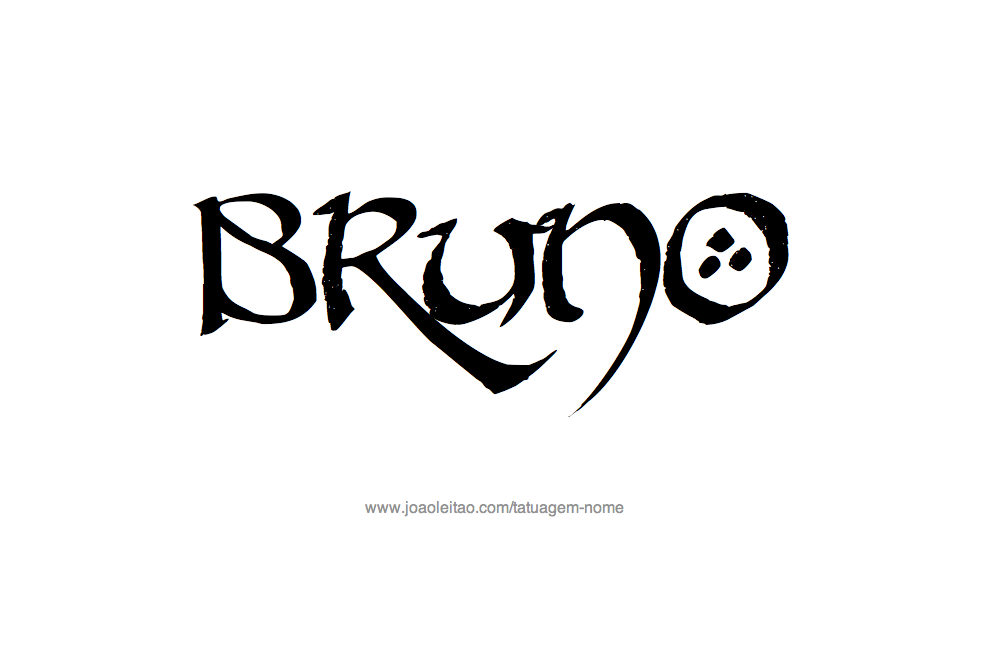 Desenho de Tatuagem com o Nome Bruno