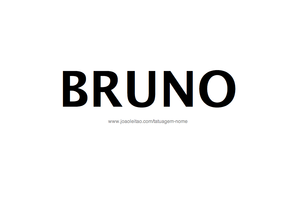 Desenho de Tatuagem com o Nome Bruno