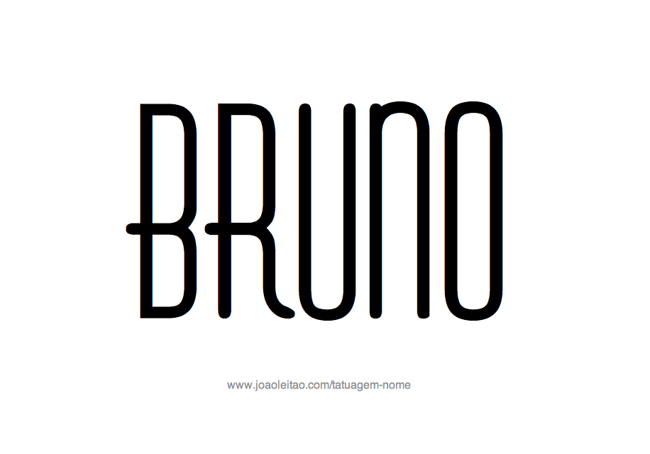 Desenho de Tatuagem com o Nome Bruno