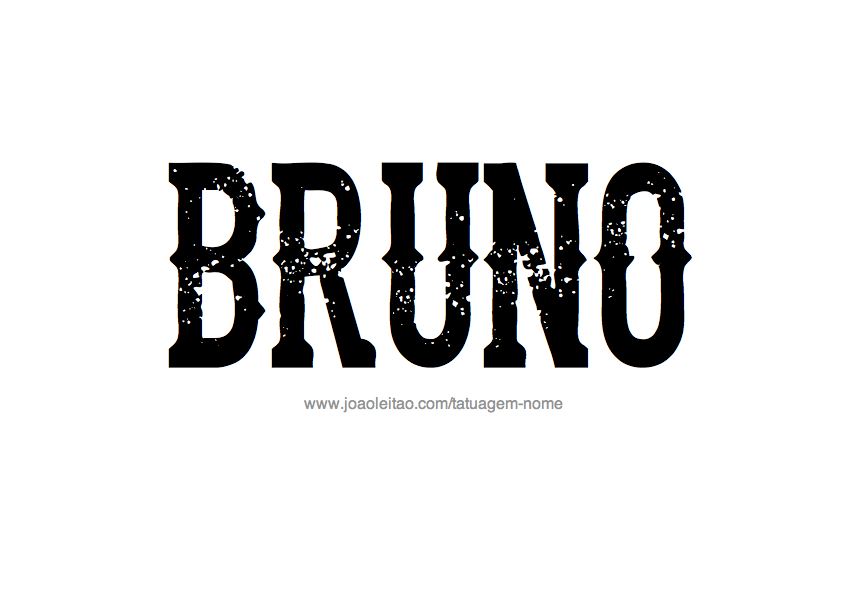 Desenho de Tatuagem com o Nome Bruno