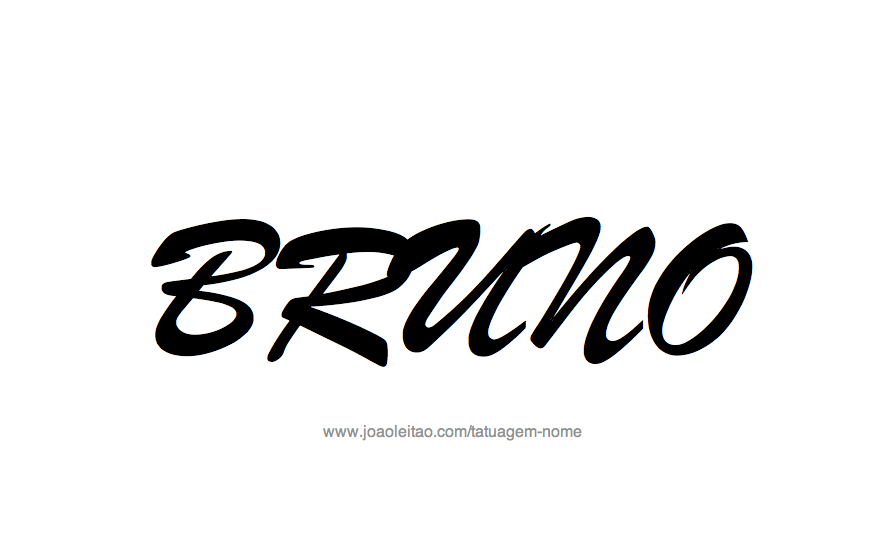 Desenho de Tatuagem com o Nome Bruno