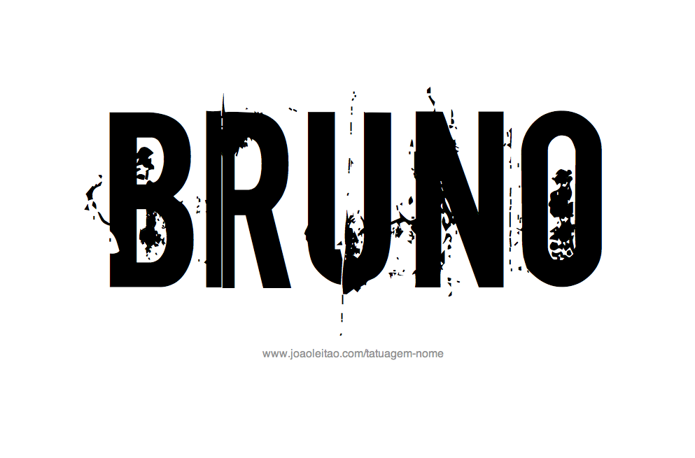 Desenho de Tatuagem com o Nome Bruno