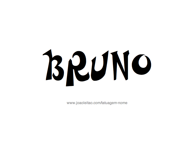 Desenho de Tatuagem com o Nome Bruno