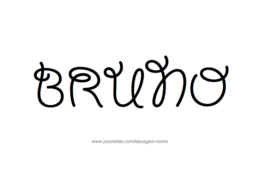 Desenho de Tatuagem com o Nome Bruno