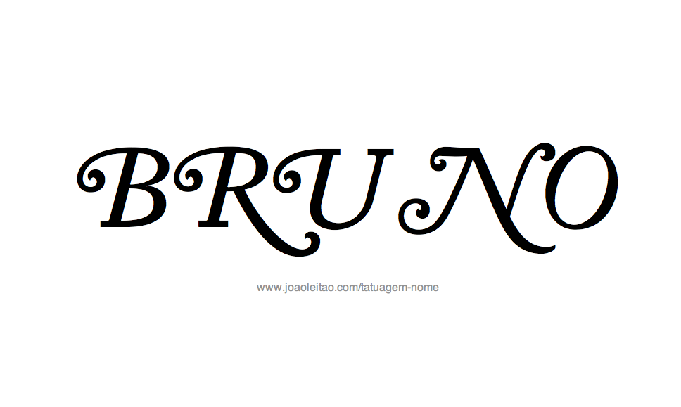 Desenho de Tatuagem com o Nome Bruno