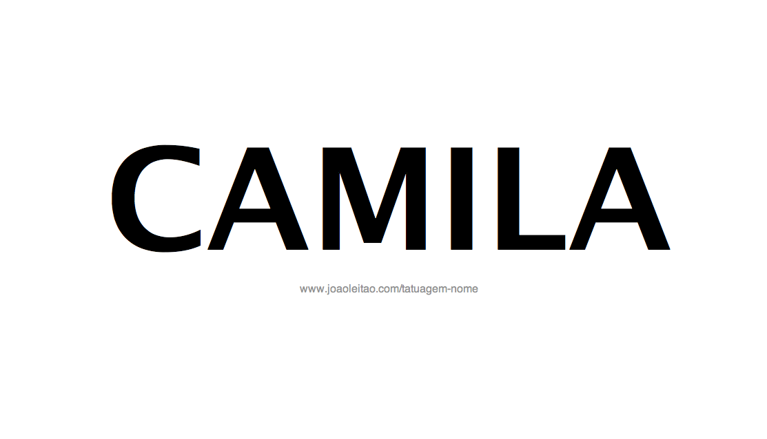 Desenho de Tatuagem com o Nome Camila