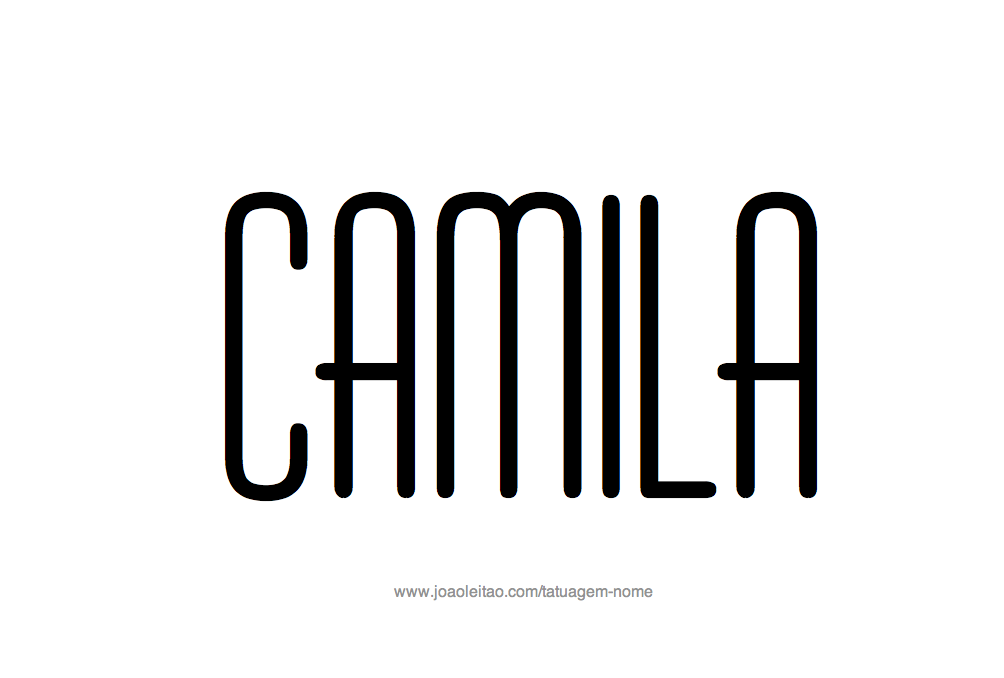 Desenho de Tatuagem com o Nome Camila