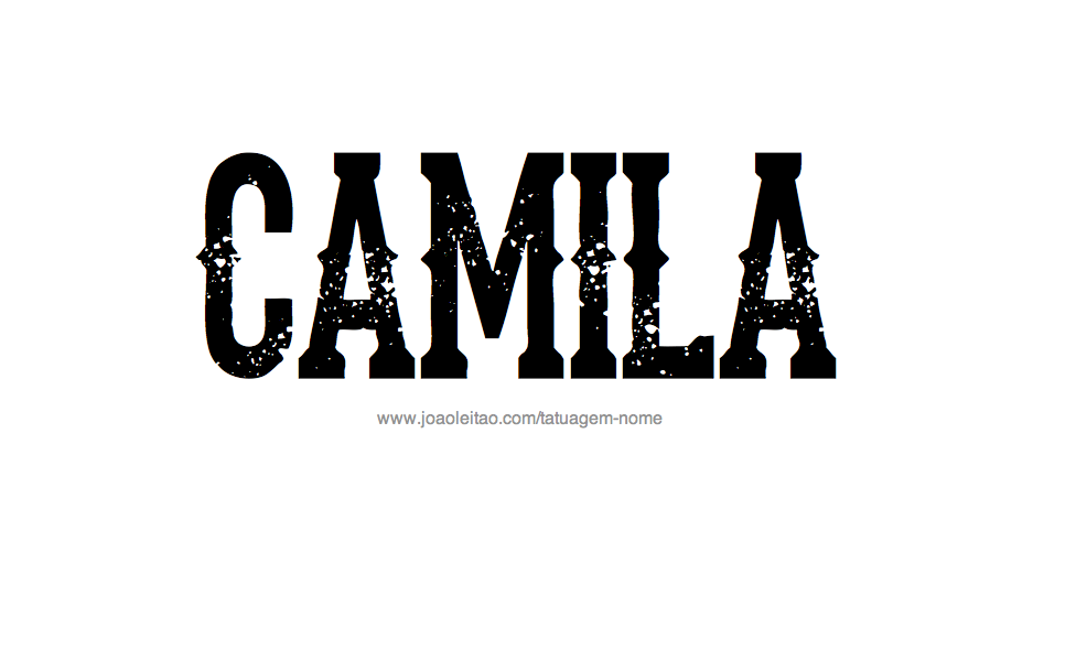 Desenho de Tatuagem com o Nome Camila