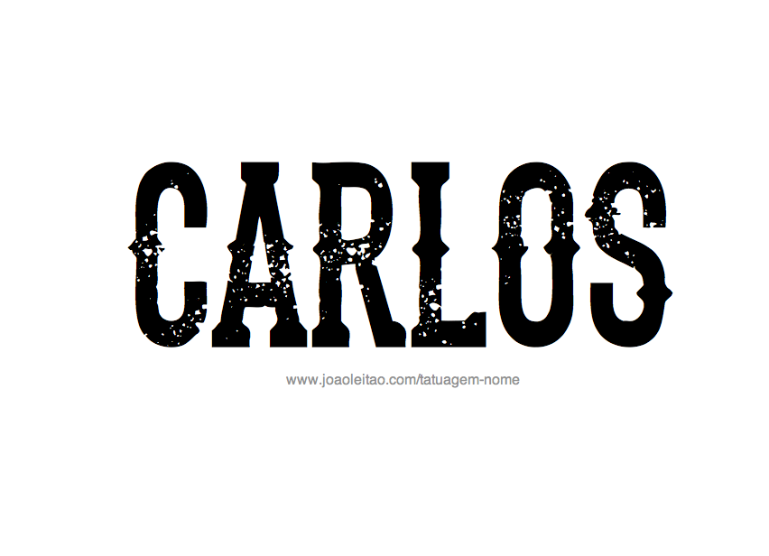 Desenho de Tatuagem com o Nome Carlos