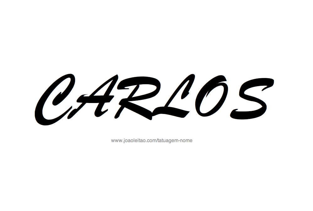 Desenho de Tatuagem com o Nome Carlos