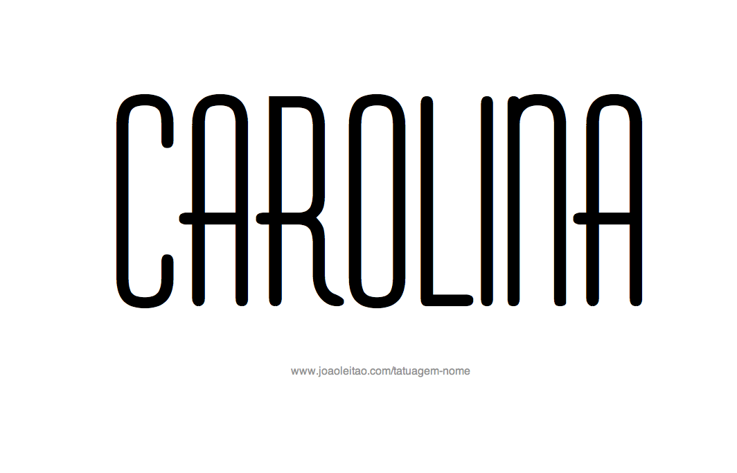 Desenho de Tatuagem com o Nome Carolina