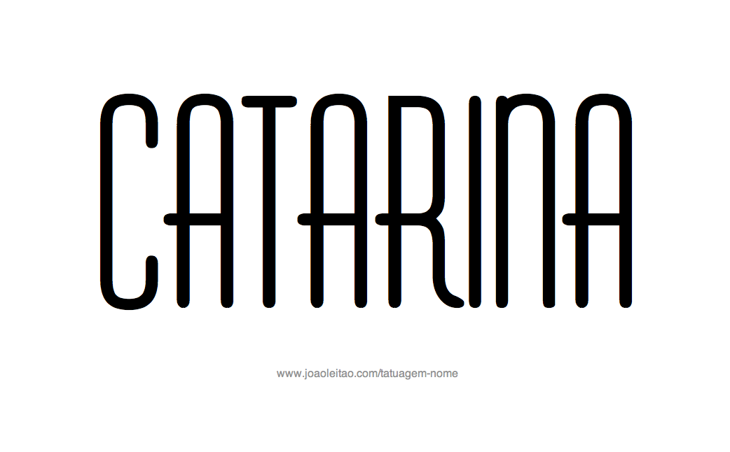 Desenho de Tatuagem com o Nome Catarina