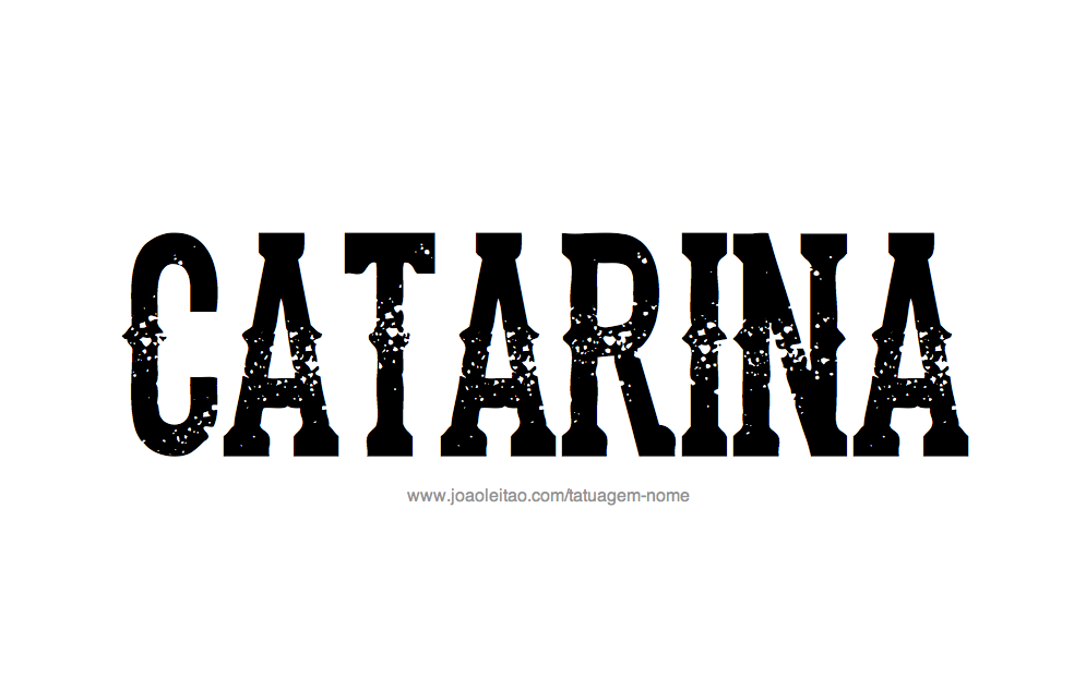 Desenho de Tatuagem com o Nome Catarina