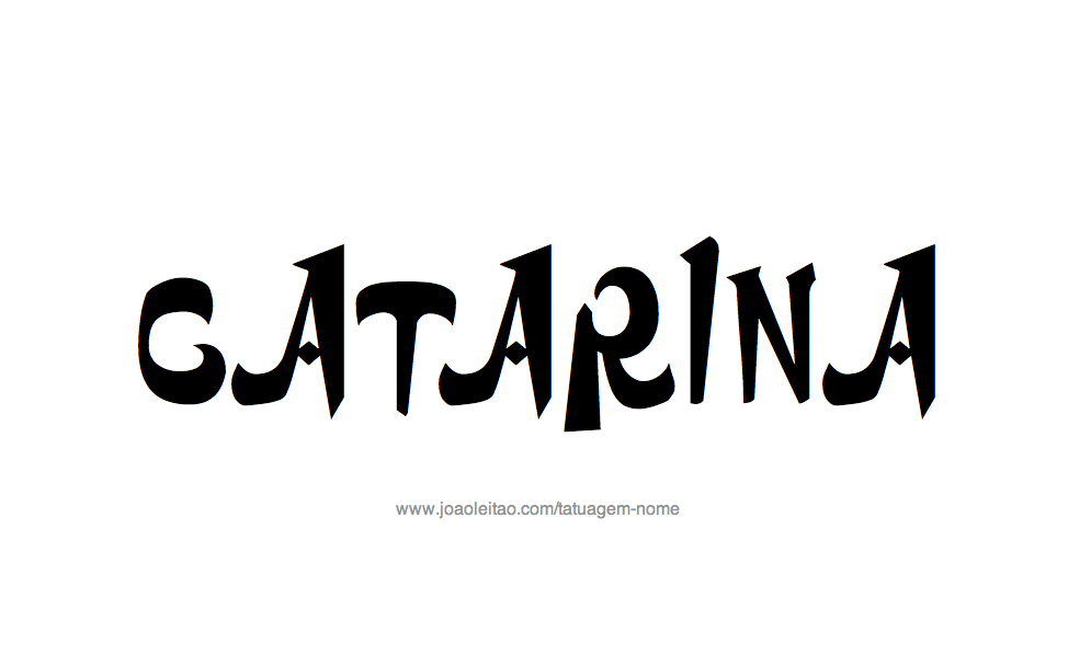 Desenho de Tatuagem com o Nome Catarina