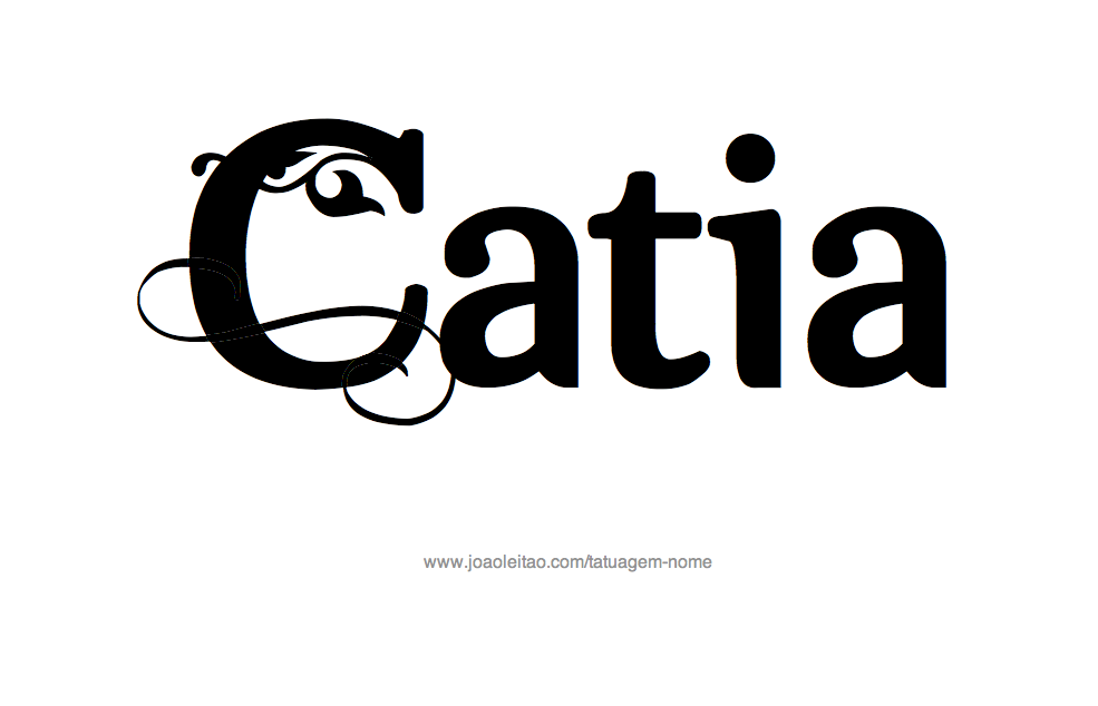 Desenho de Tatuagem com o Nome Catia