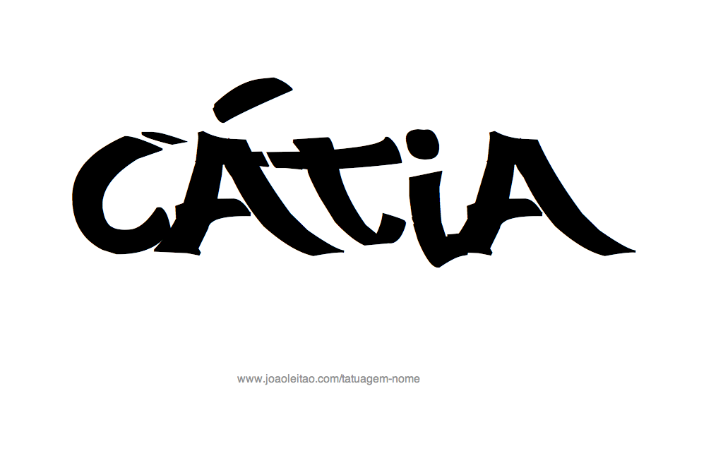 Desenho de Tatuagem com o Nome Catia