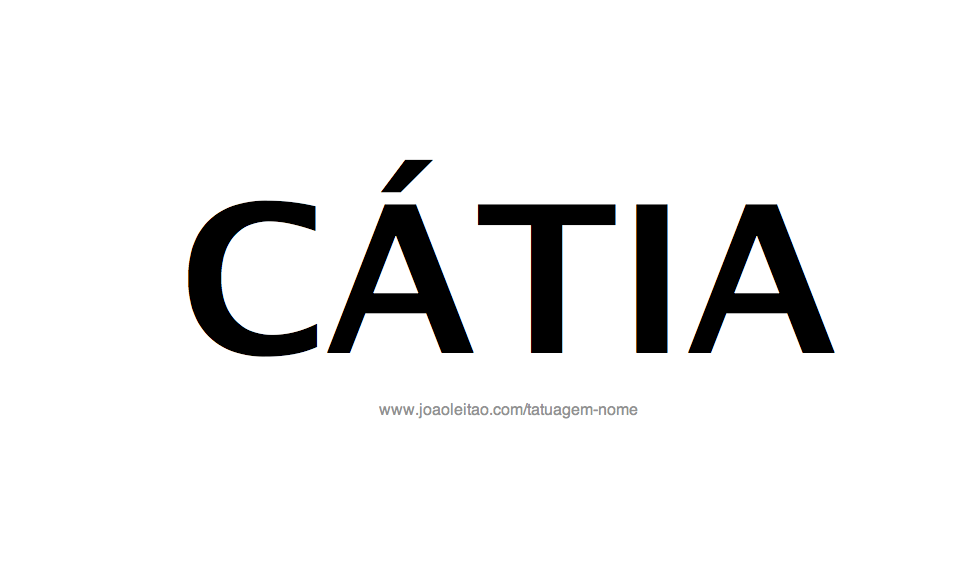 Desenho de Tatuagem com o Nome Catia