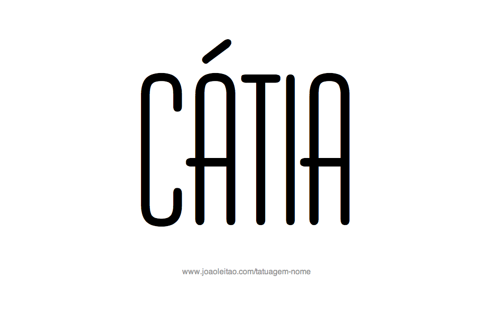 Desenho de Tatuagem com o Nome Catia