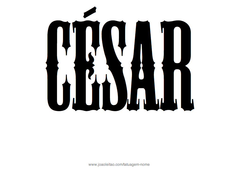 Desenho de Tatuagem com o Nome César 