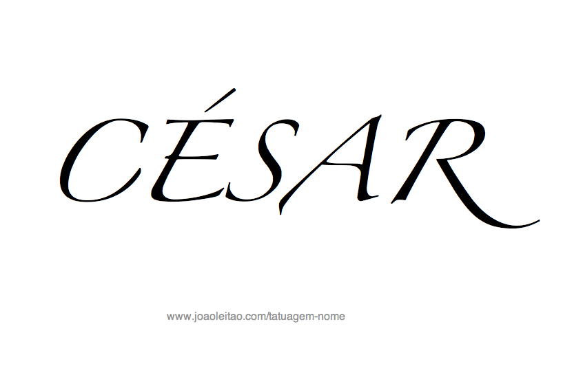 Desenho de Tatuagem com o Nome César 