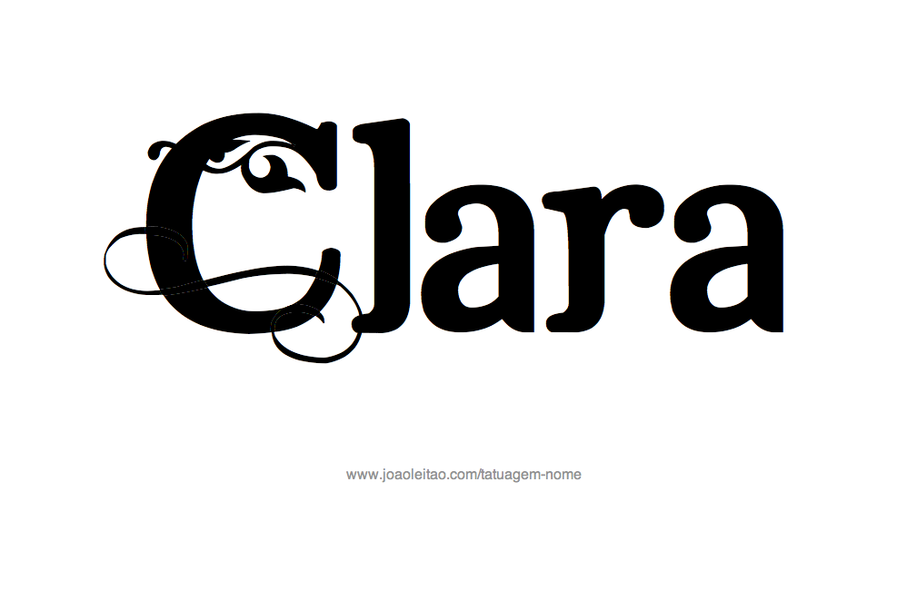 Desenho de Tatuagem com o Nome Clara