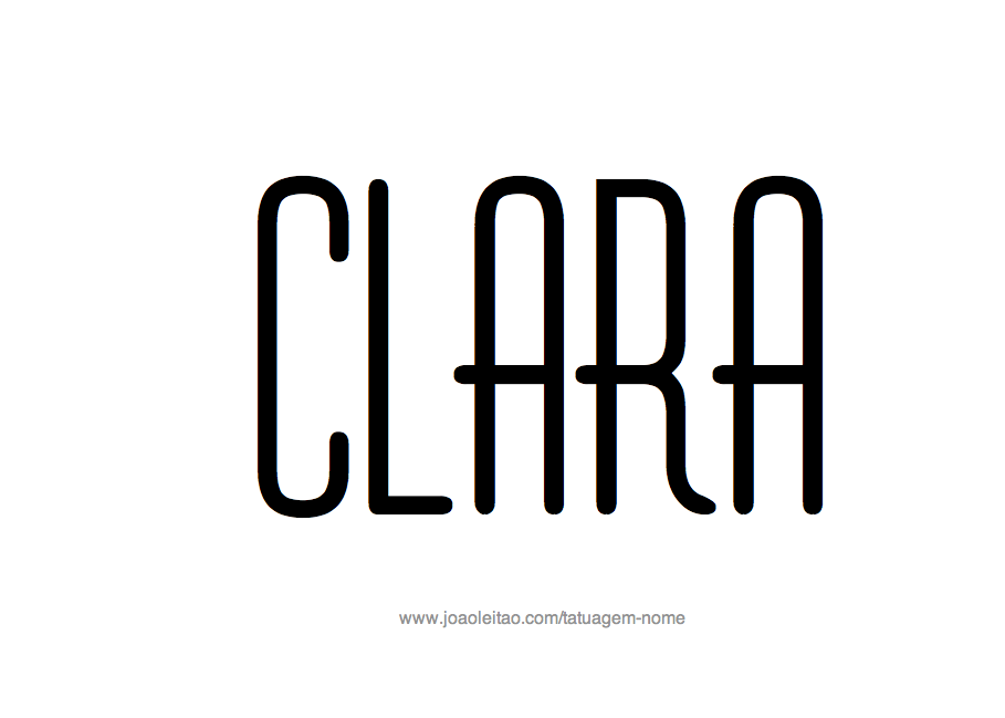 Desenho de Tatuagem com o Nome Clara