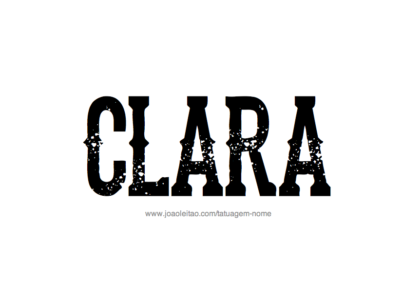 Desenho de Tatuagem com o Nome Clara