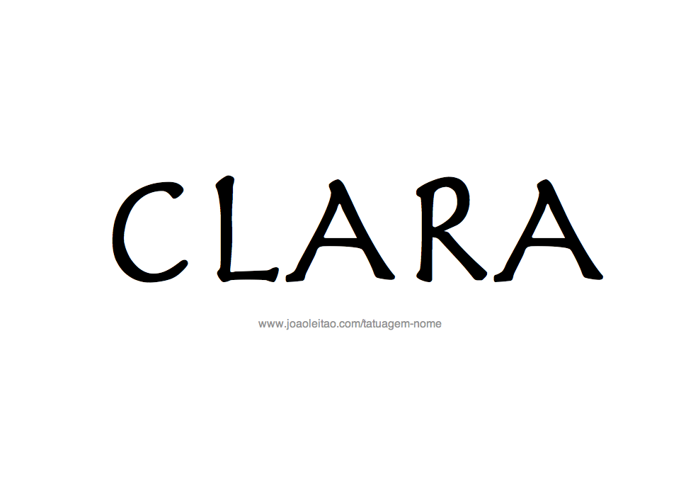 Desenho de Tatuagem com o Nome Clara