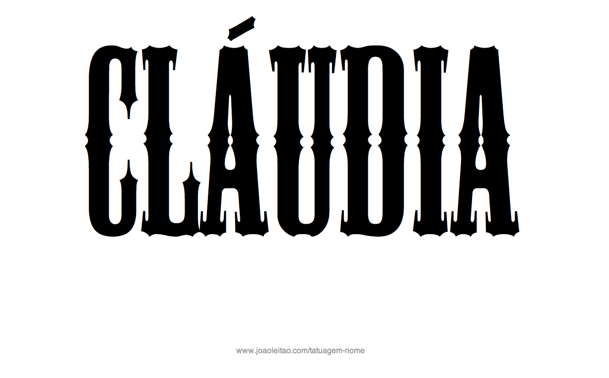 Desenho de Tatuagem com o Nome Claudia