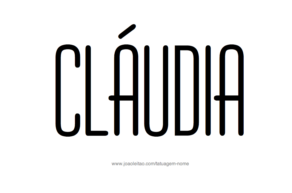 Desenho de Tatuagem com o Nome Claudia