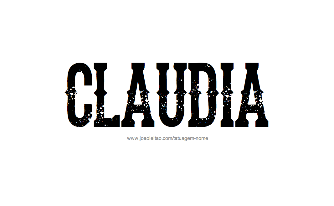 Desenho de Tatuagem com o Nome Claudia