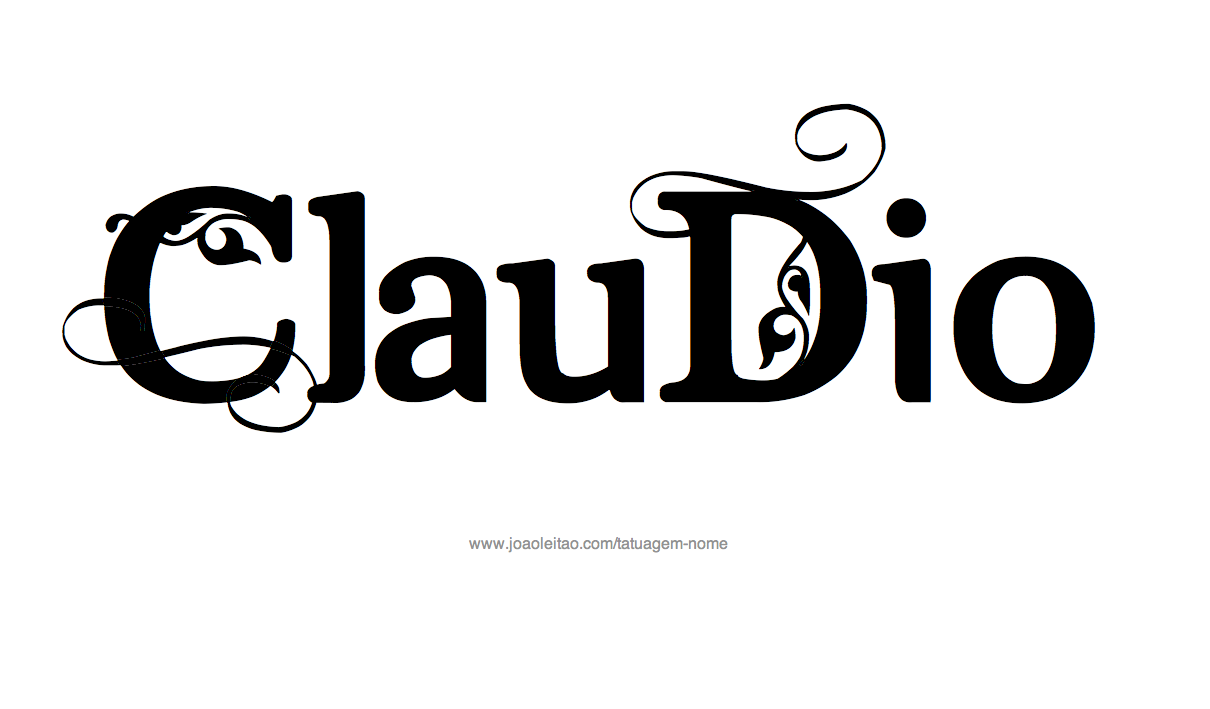 Desenho de Tatuagem com o Nome Cláudio 
