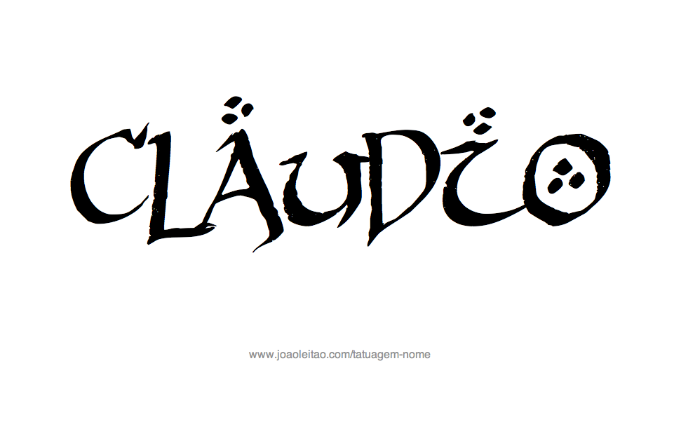Desenho de Tatuagem com o Nome Cláudio 