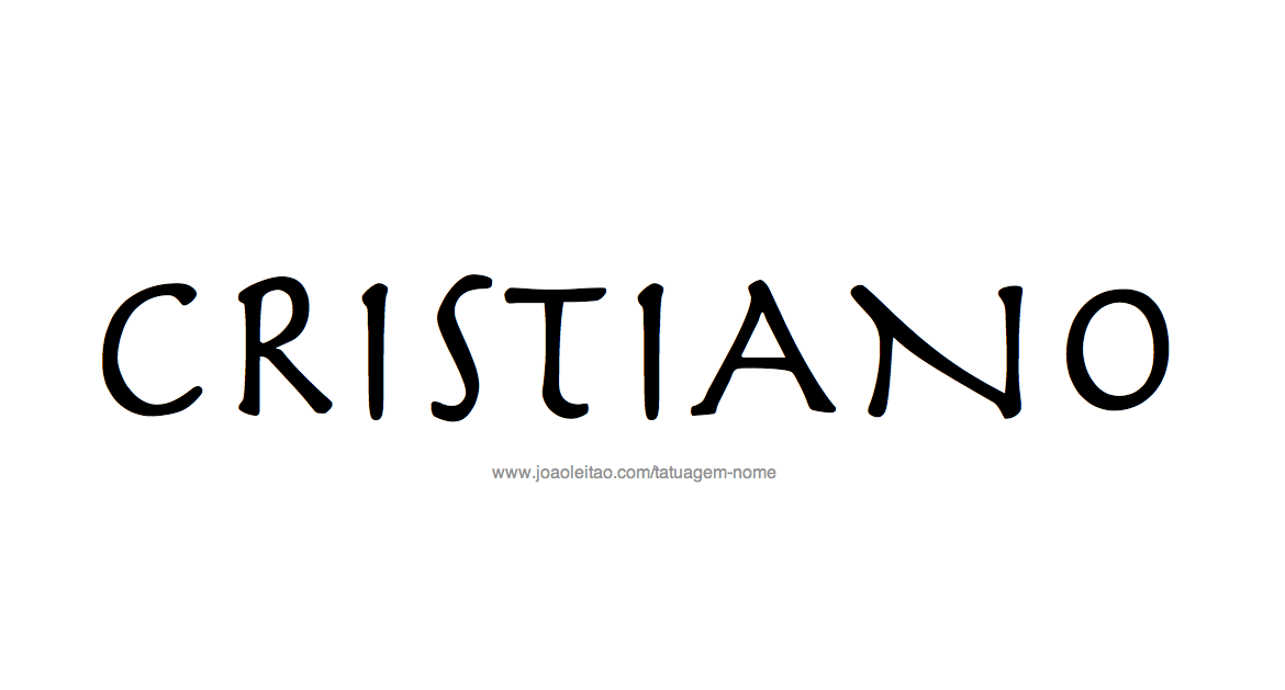 Desenho de Tatuagem com o Nome Cristiano