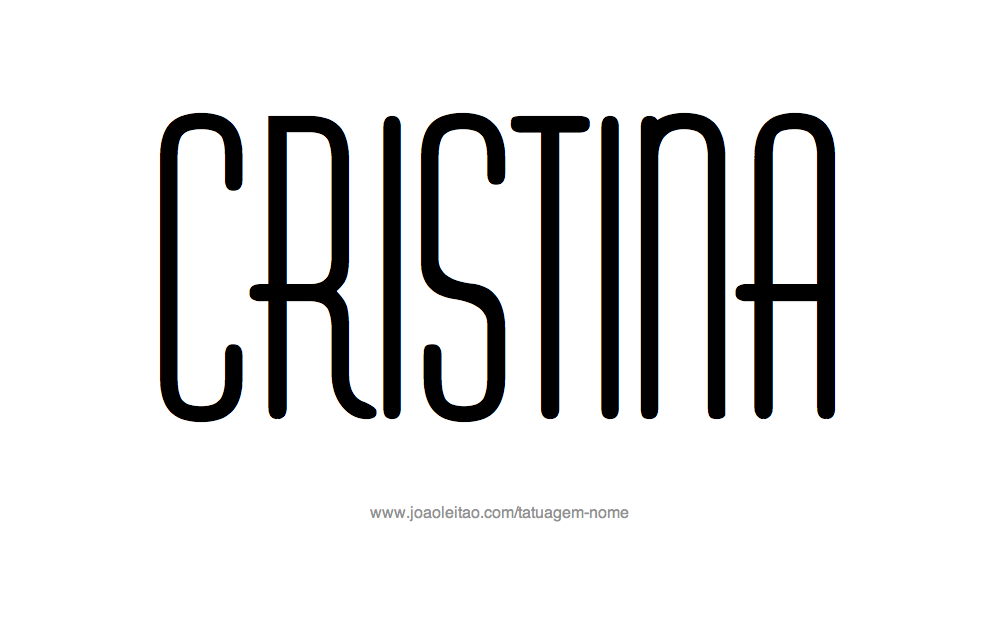 Desenho de Tatuagem com o Nome Cristina