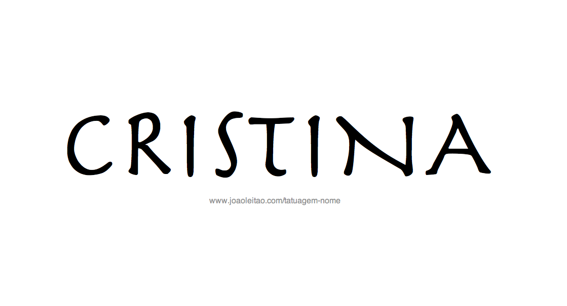 Desenho de Tatuagem com o Nome Cristina