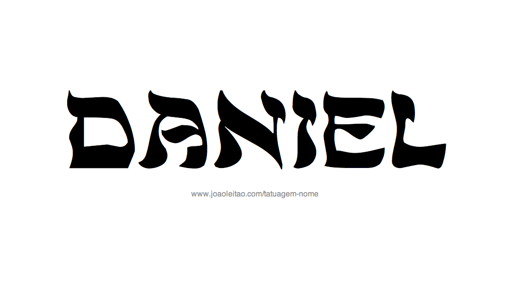 Desenho de Tatuagem com o Nome Daniel