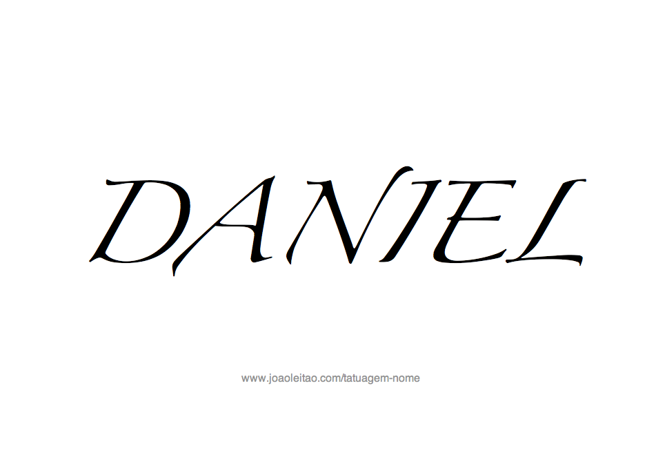 Desenho de Tatuagem com o Nome Daniel