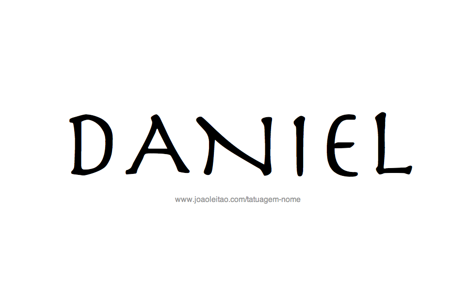 Desenho de Tatuagem com o Nome Daniel