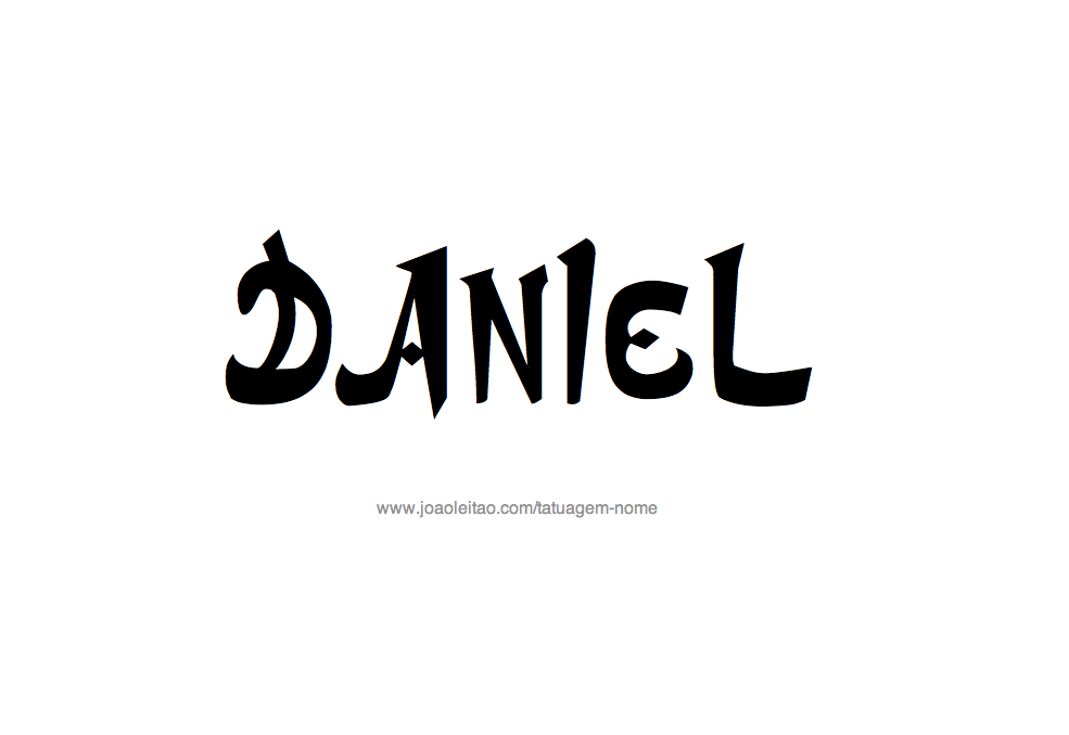 Desenho de Tatuagem com o Nome Daniel