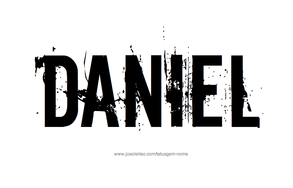 Desenho de Tatuagem com o Nome Daniel