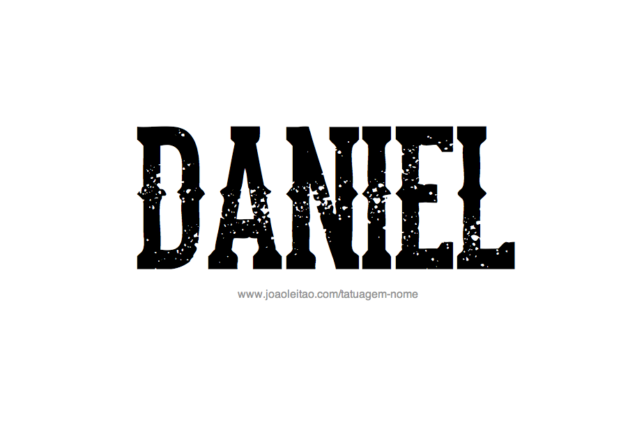 Desenho de Tatuagem com o Nome Daniel