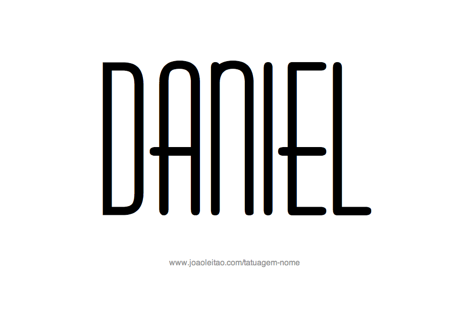 Desenho de Tatuagem com o Nome Daniel