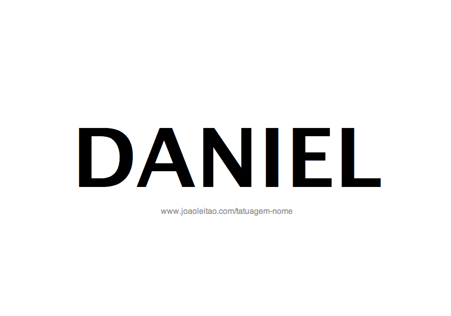 Desenho de Tatuagem com o Nome Daniel