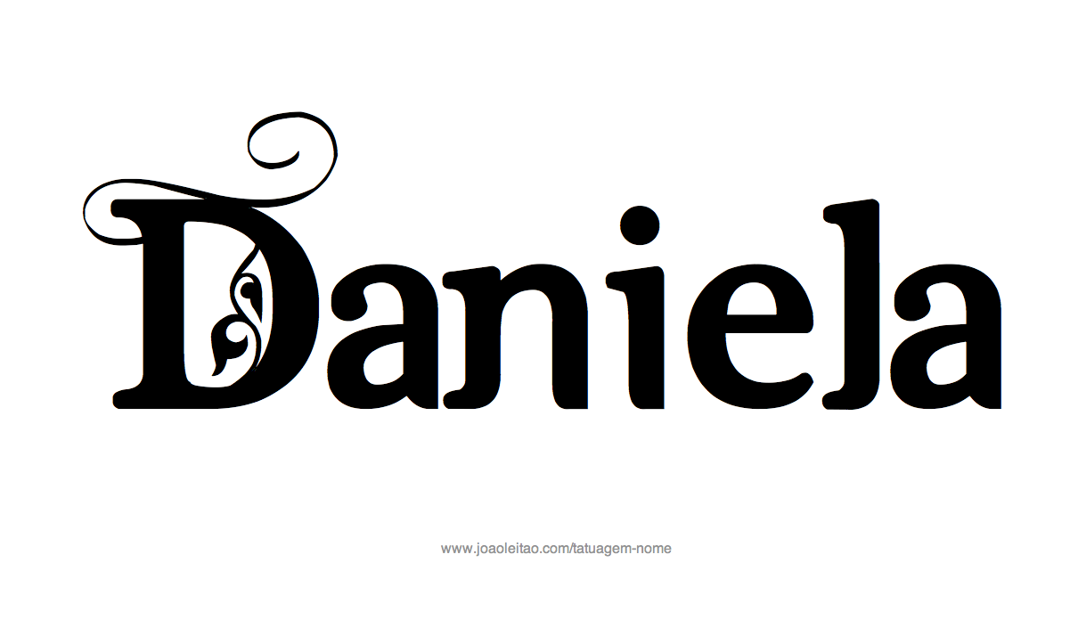 Desenho de Tatuagem com o Nome Daniela