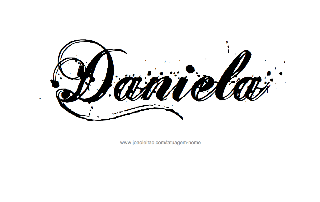 Desenho de Tatuagem com o Nome Daniela