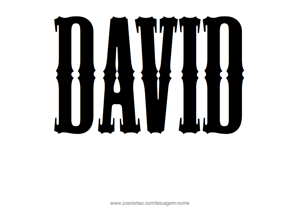 Desenho de Tatuagem com o Nome David