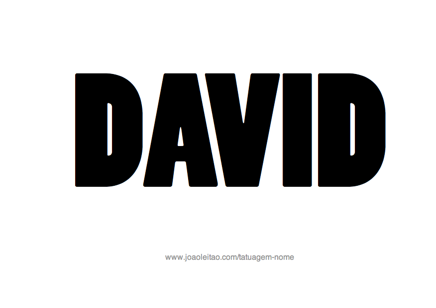 Desenho de Tatuagem com o Nome David