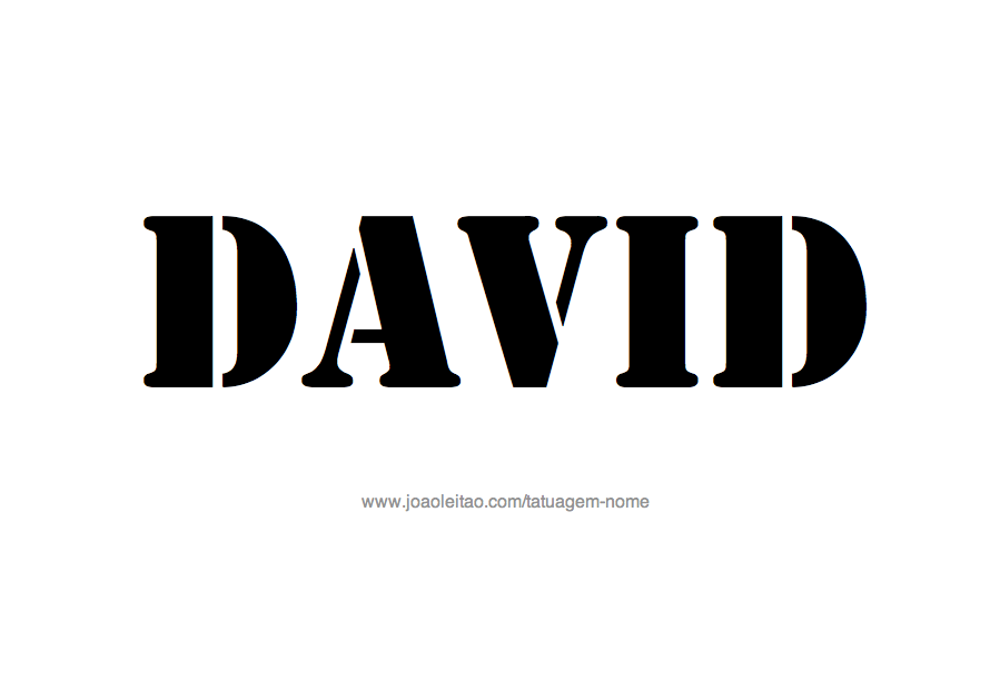 Desenho de Tatuagem com o Nome David